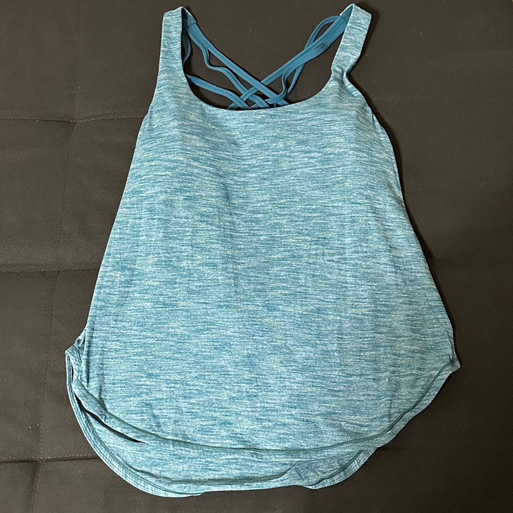 Lululemon Beat the Heat Tank Blue 12